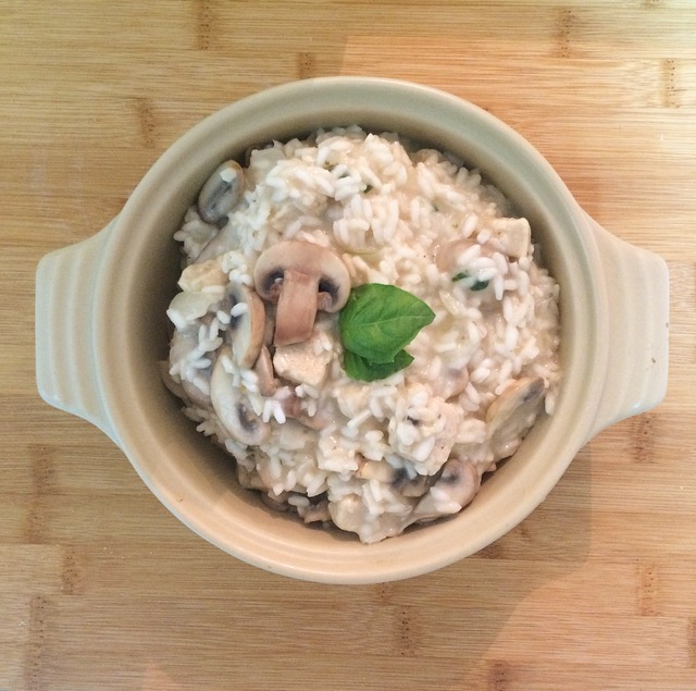 My Quorn and mushroom risotto